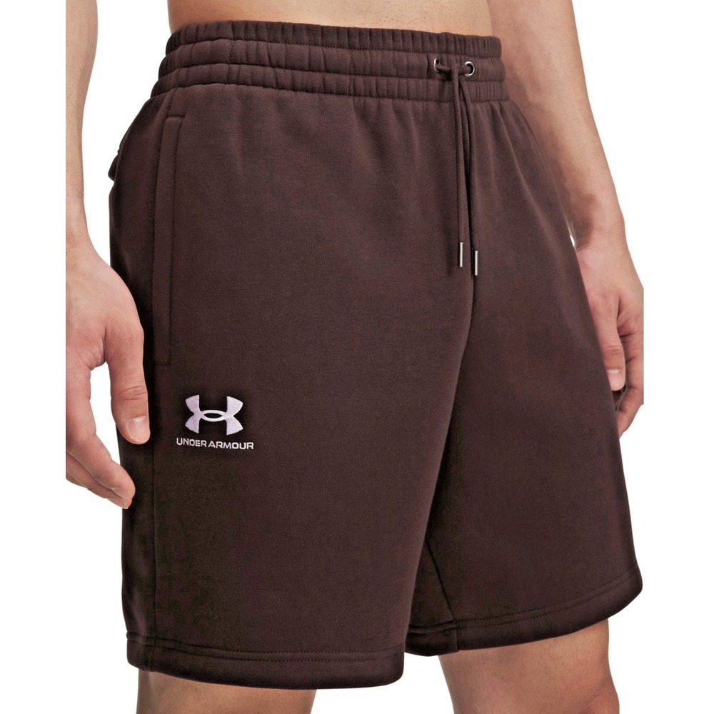 Under Armour Mens Small Icon‎ Fleece Shorts Brown Loose Fit Athletic Pocket $50